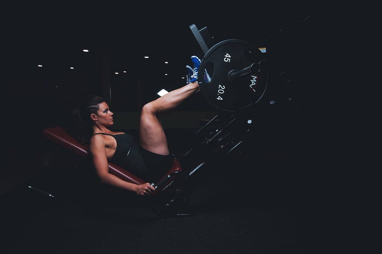 a woman in the gym